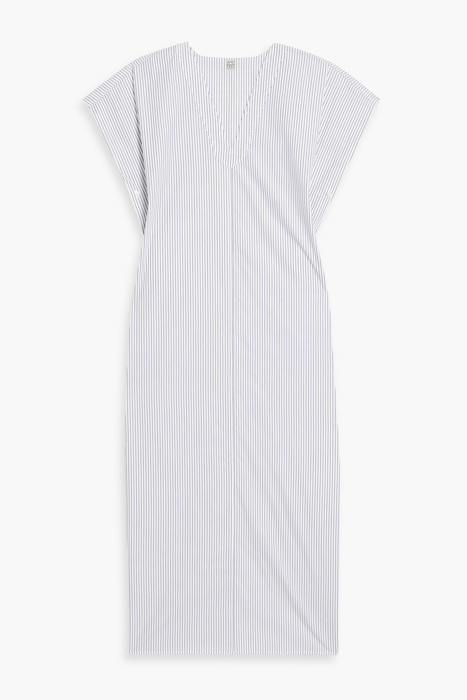 Totême Striped Cotton And Lyocell-blend Poplin Maxi Dress