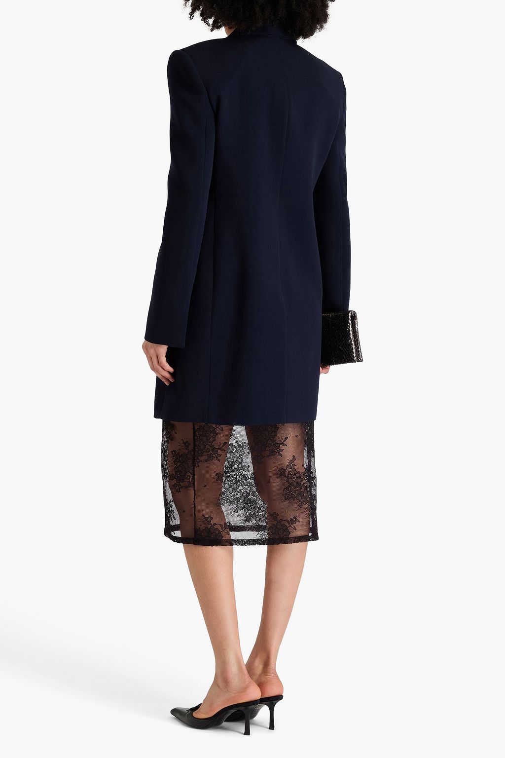 GIVENCHY ウール混ツイル コート ベルト付き
