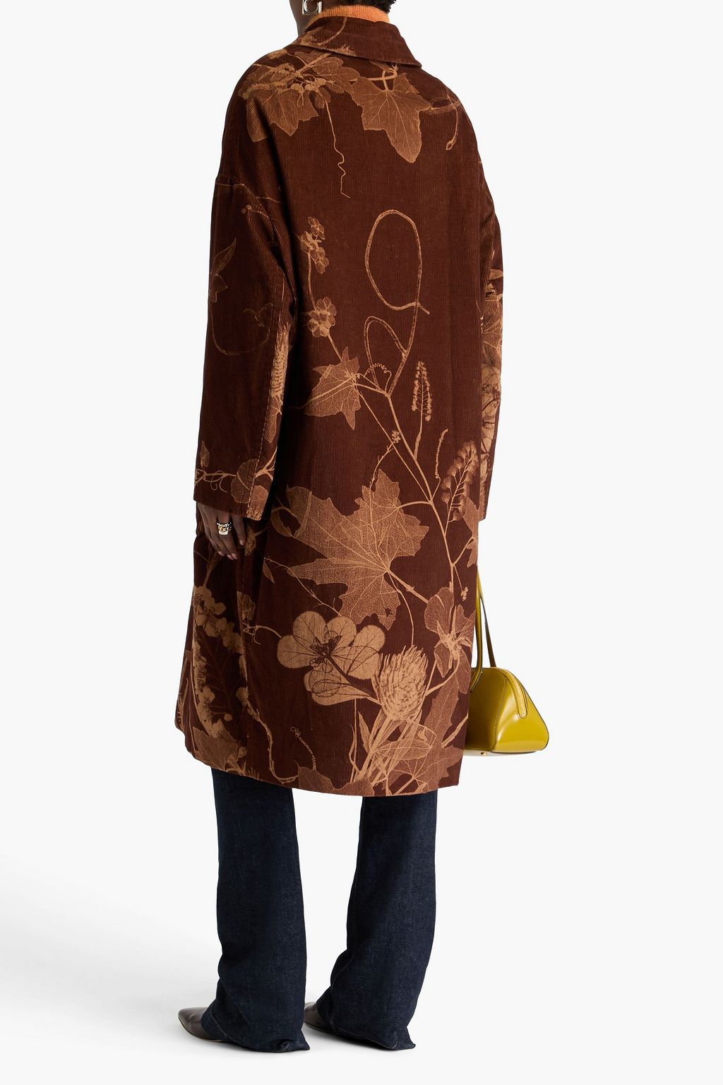 DRIES VAN NOTEN コットンコーデュロイ コート フローラルプリント