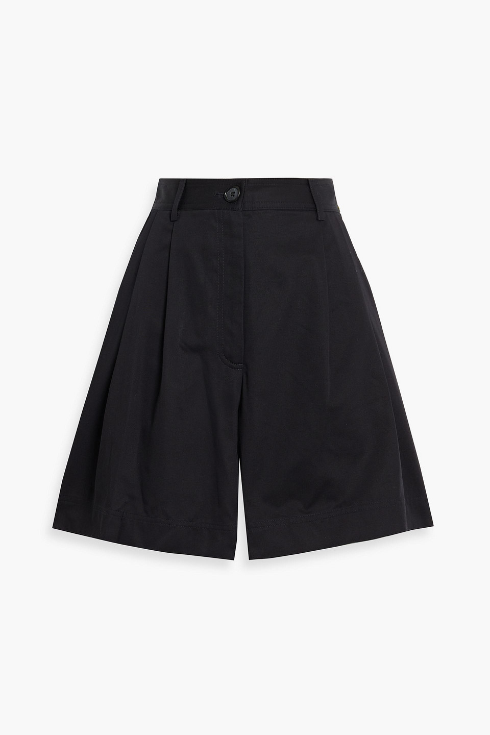 Totême Pleated Cotton-twill Shorts