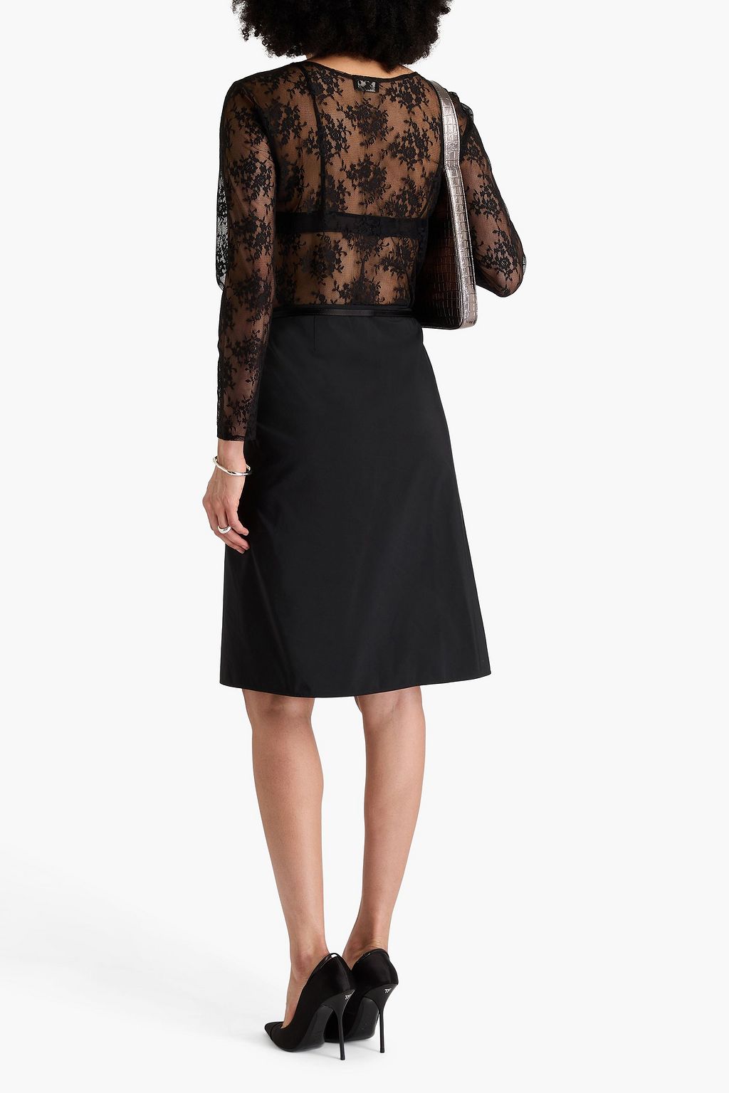 GIVENCHY タフタ ラップスカート バックル付き