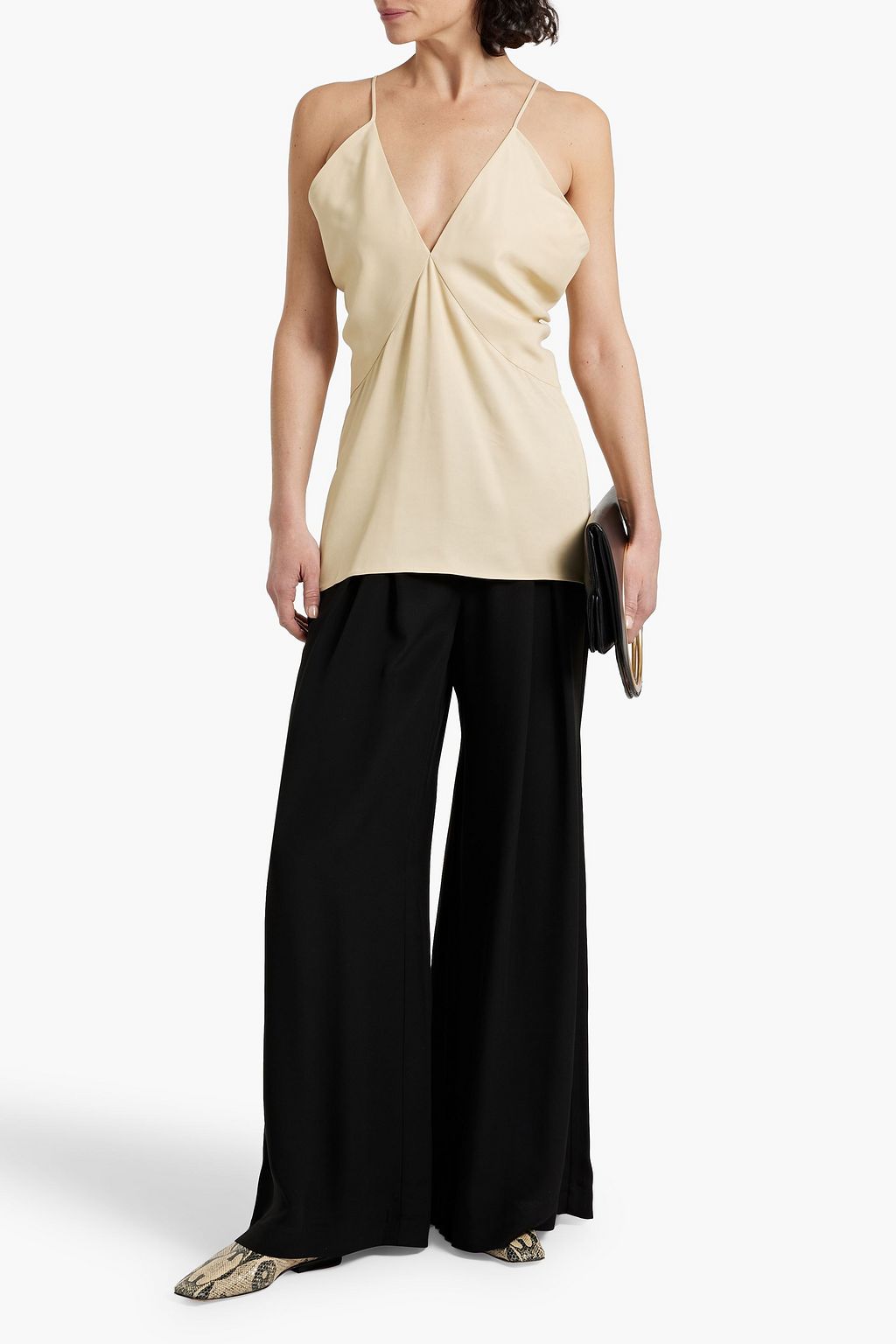 TOTEME Draped satin-twill camisole