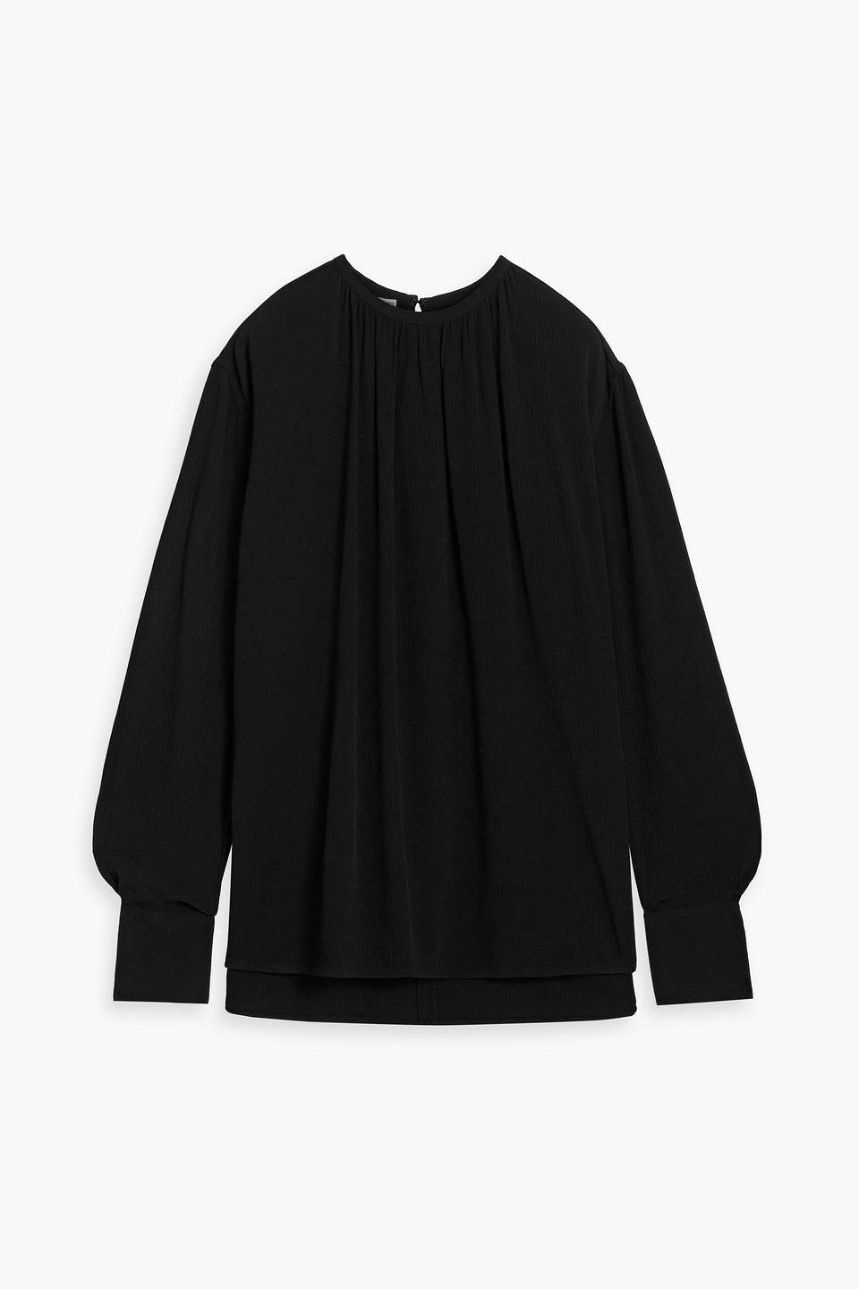 Totême Crepon Top In Black