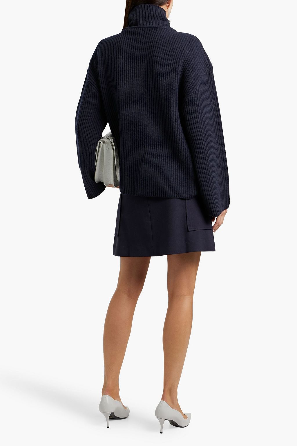 TOTEME Oversized ribbed wool turtleneck sweater