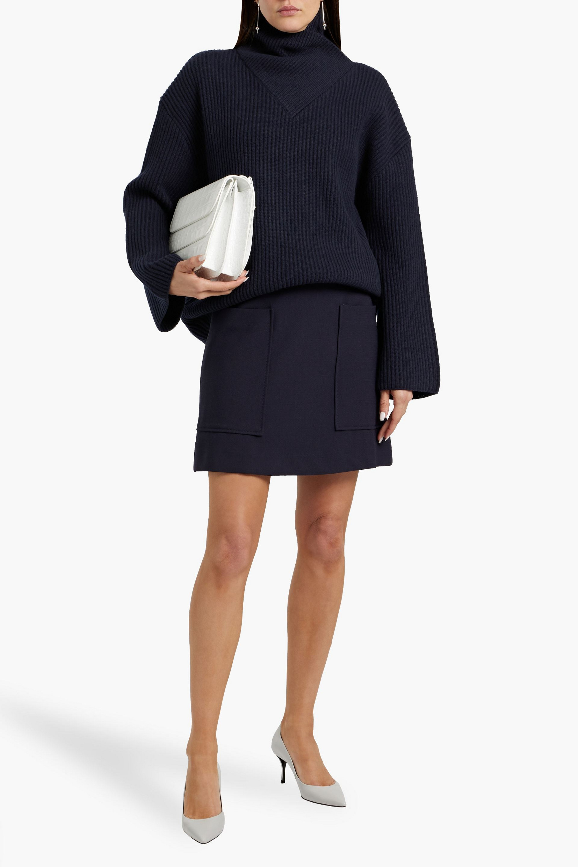 TOTEME Oversized ribbed wool turtleneck sweater