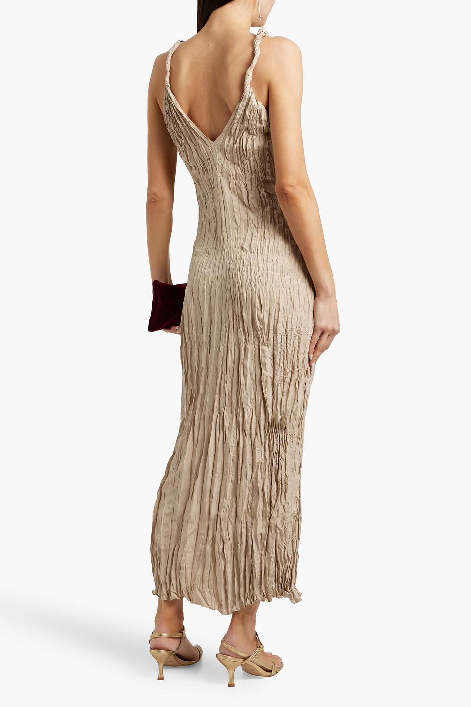 Totême Crinkled Silk Maxi Dress