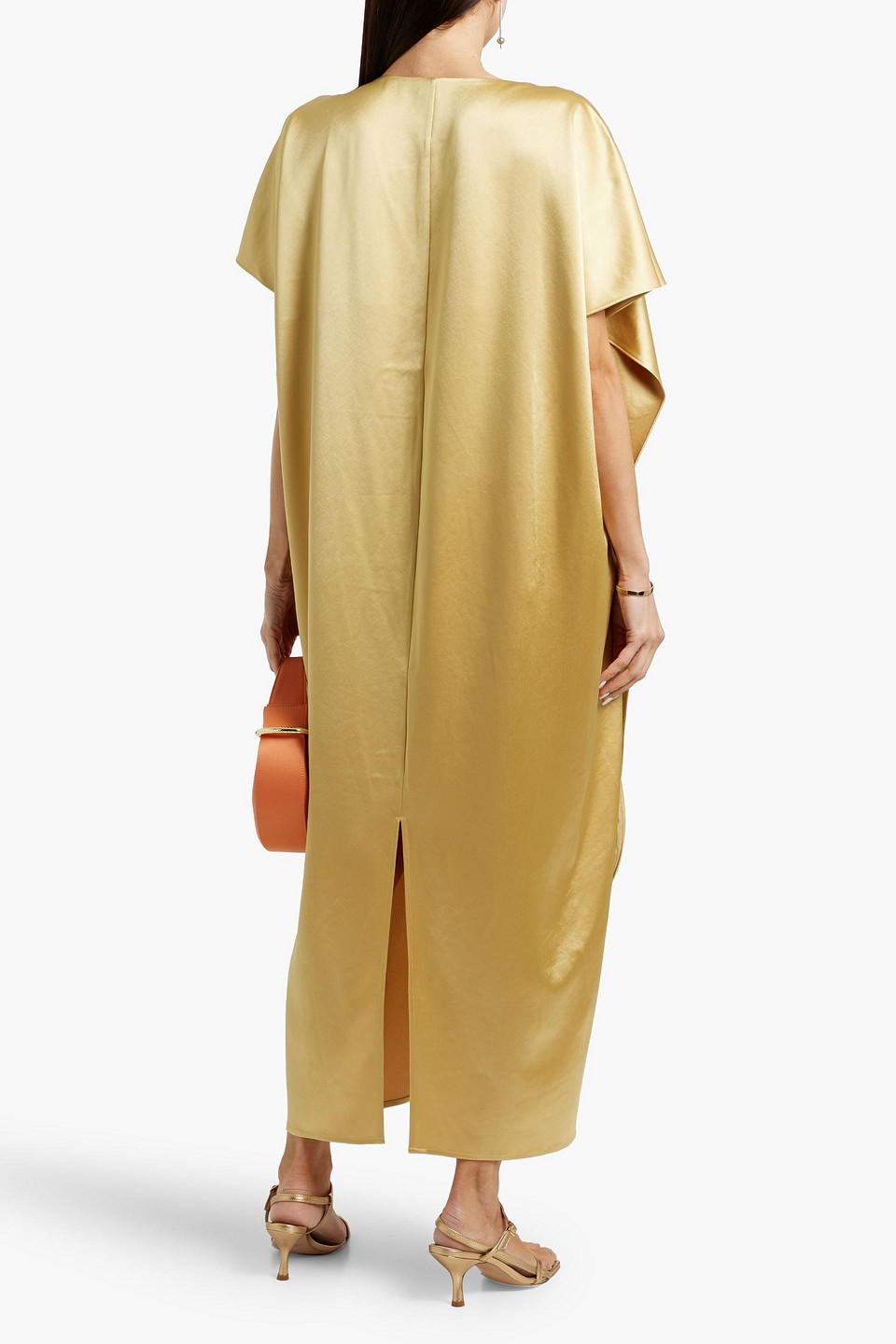 Totême Draped Satin Maxi Dress