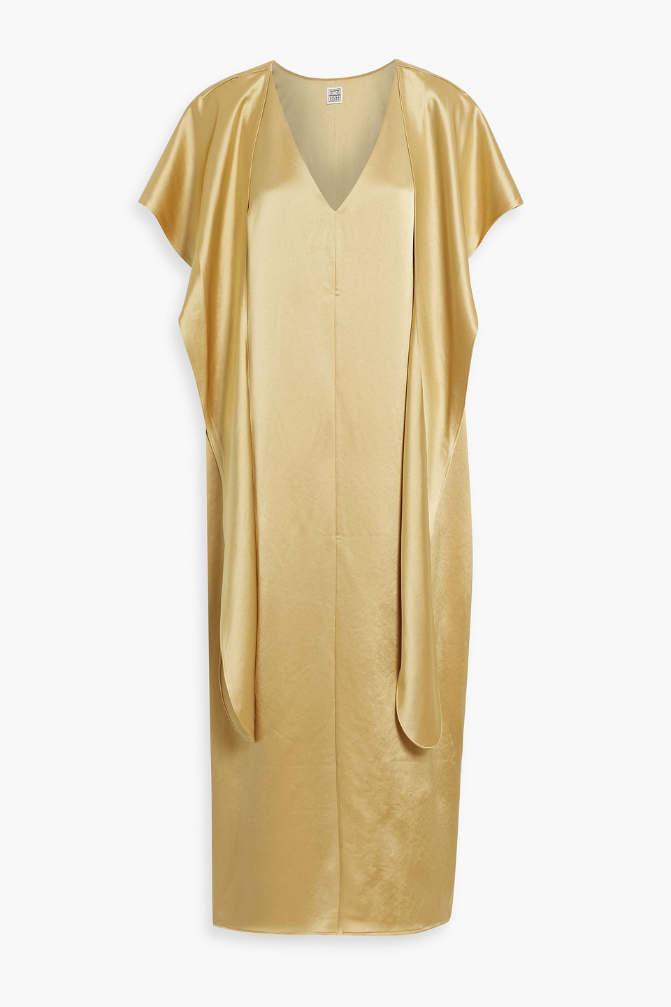 Totême Draped Satin Maxi Dress