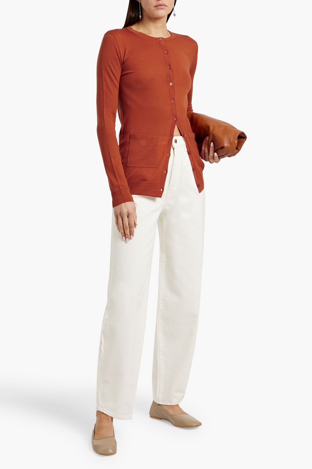 TOTEME High-rise barrel-leg jeans
