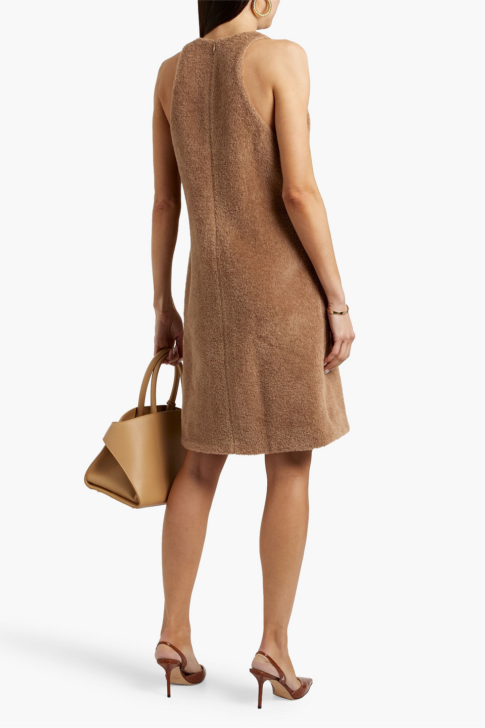 Totême Wool And Alpaca-blend Dress In Brown