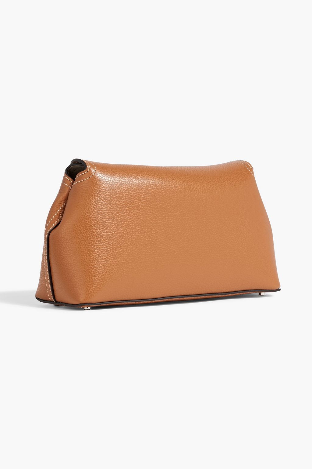 TOTEME T-Lock pebbled-leather clutch
