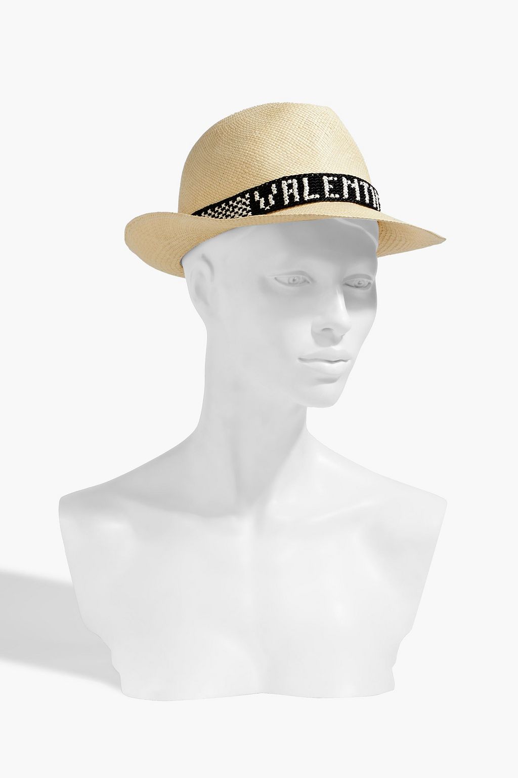 VALENTINO GARAVANI Embroidered straw fedora