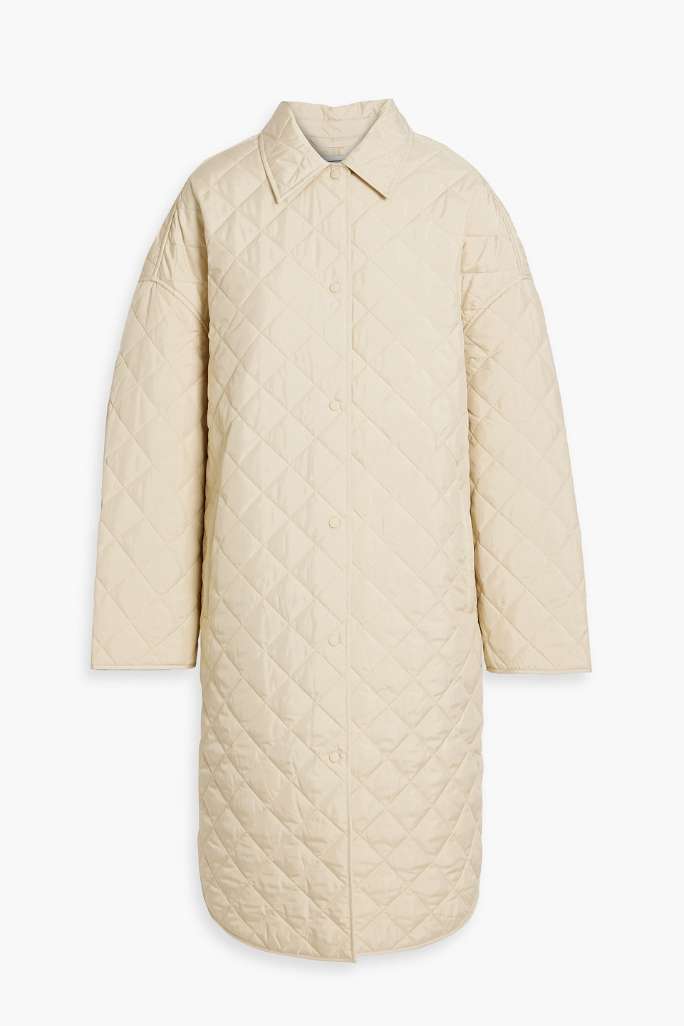 Totême Quilted Shell Coat In Neutral
