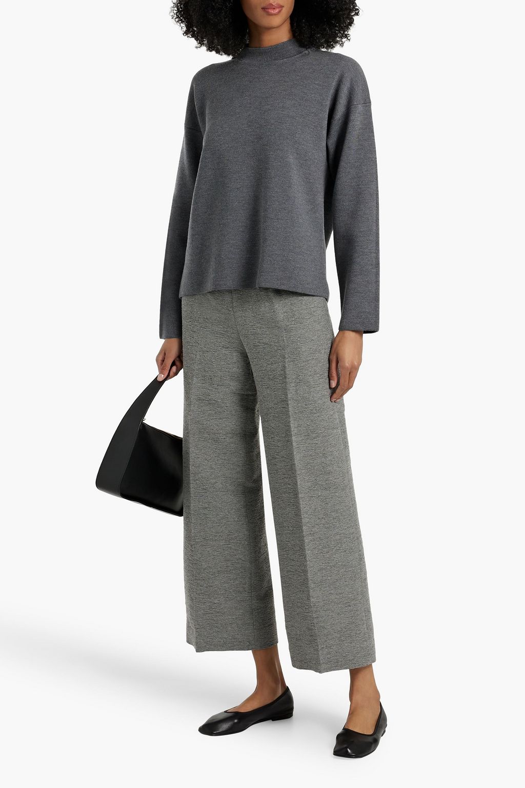 TOTEME Wool-blend wide-leg pants