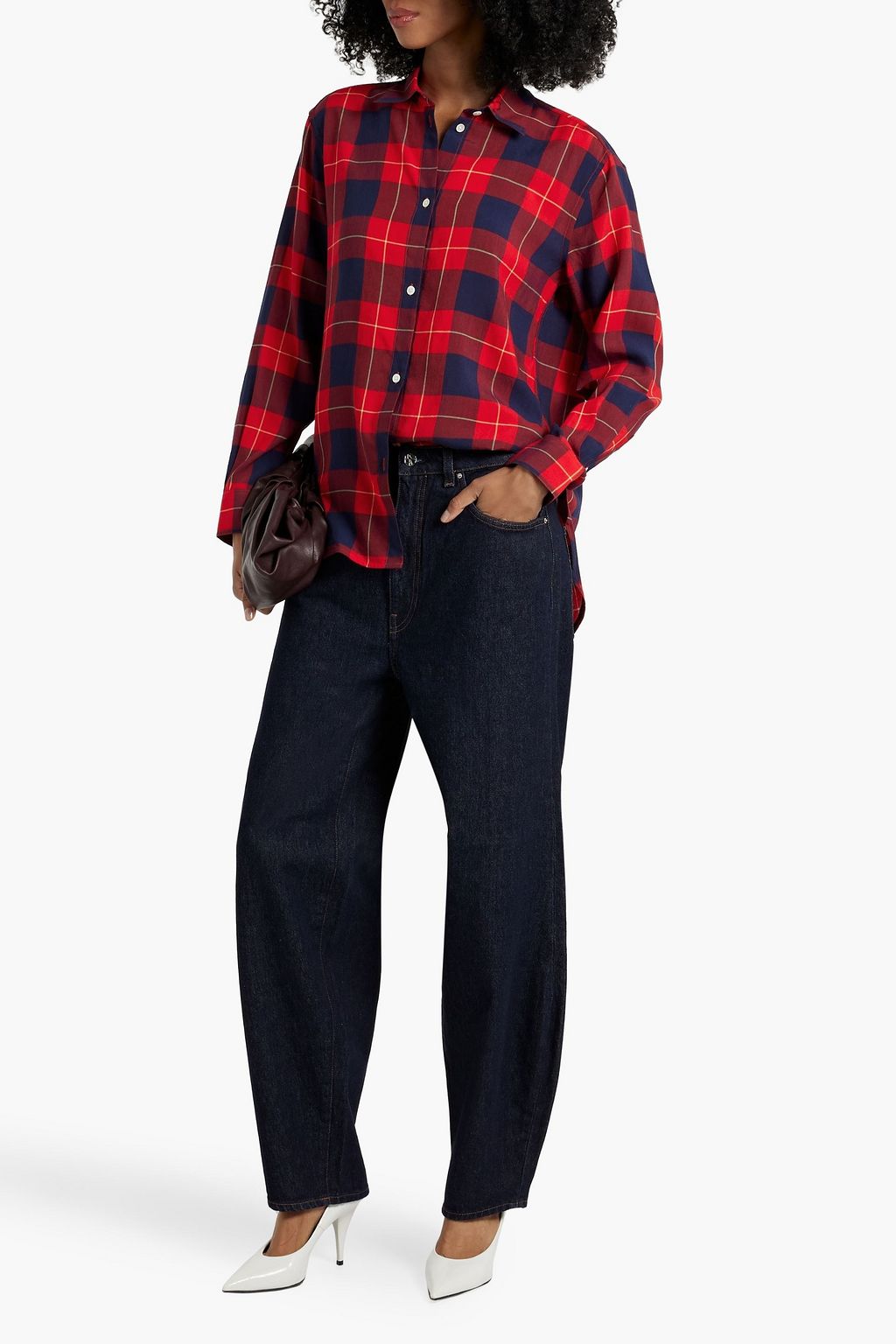 TOTEME Checked TENCEL™ Lyocell shirt