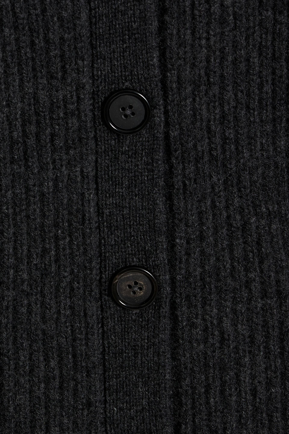 Totême Ribbed Wool Cardigan In Black