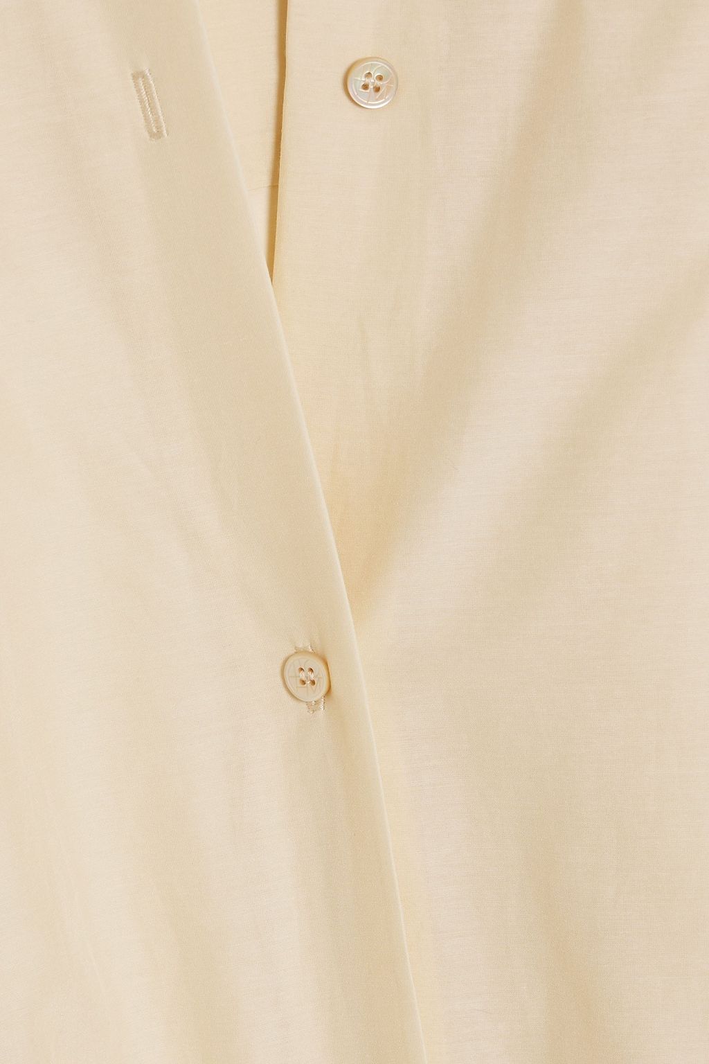 TOTEME Belted cotton and silk-blend voile midi shirt dress