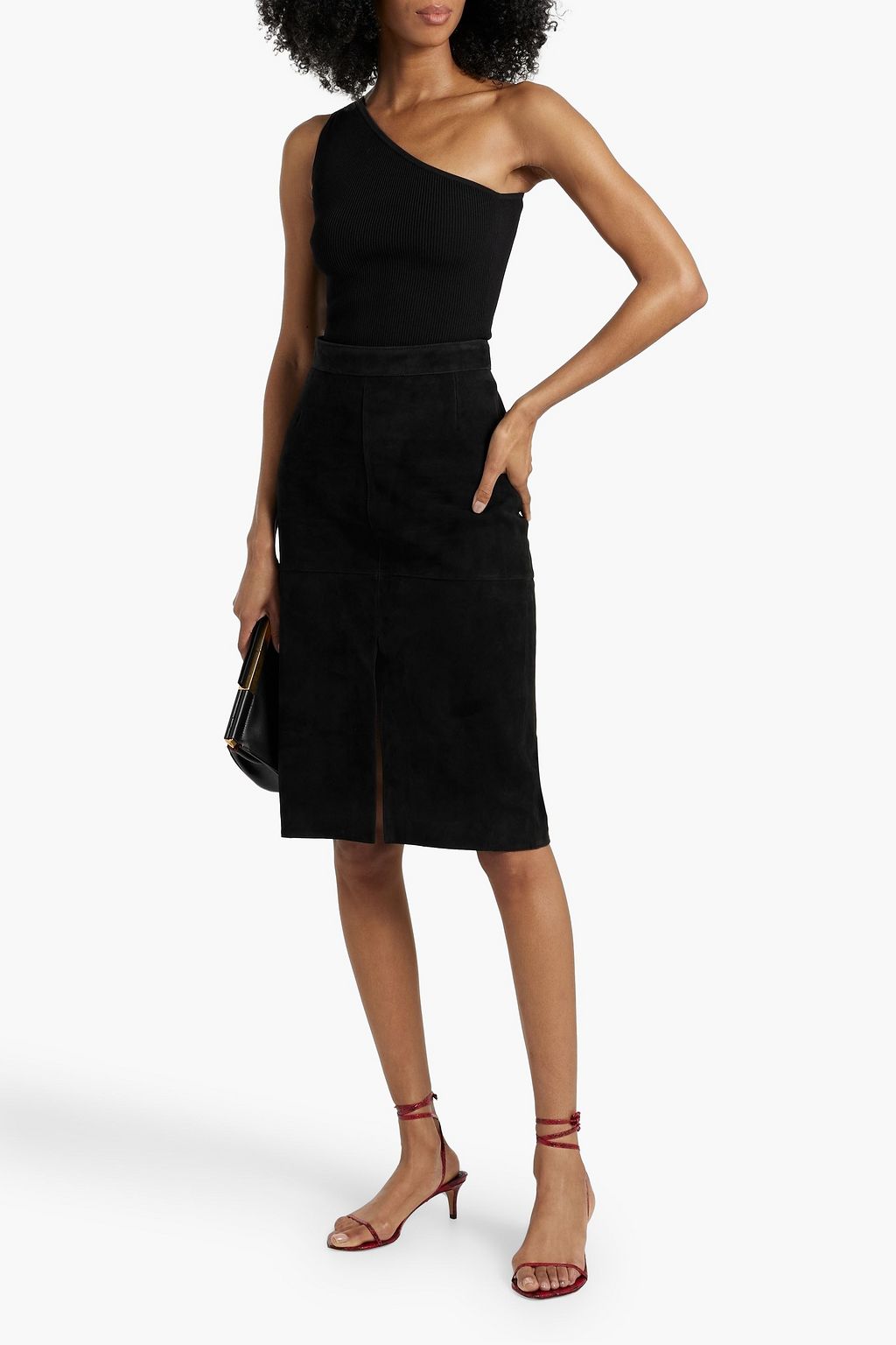 TOTEME One-shoulder ribbed-knit op