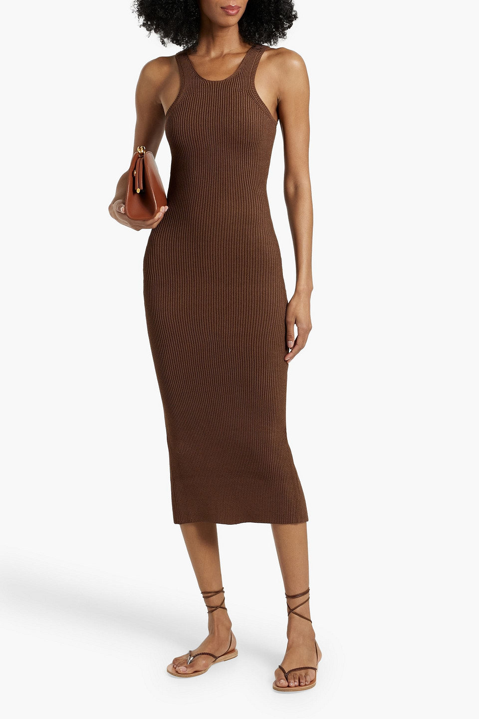 Totême Ribbed-knit Midi Dress