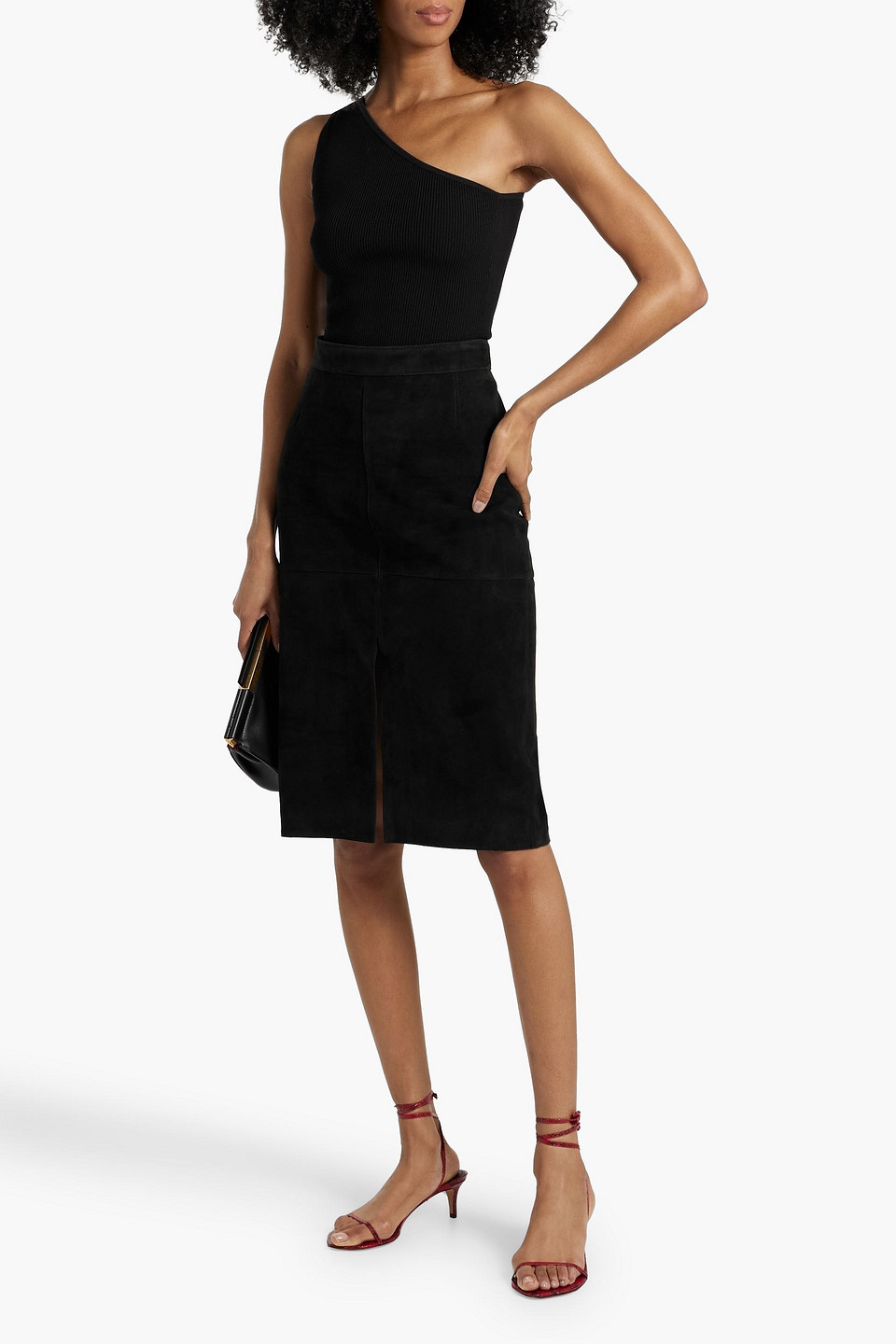 Totême Rock Aus Veloursleder In Black