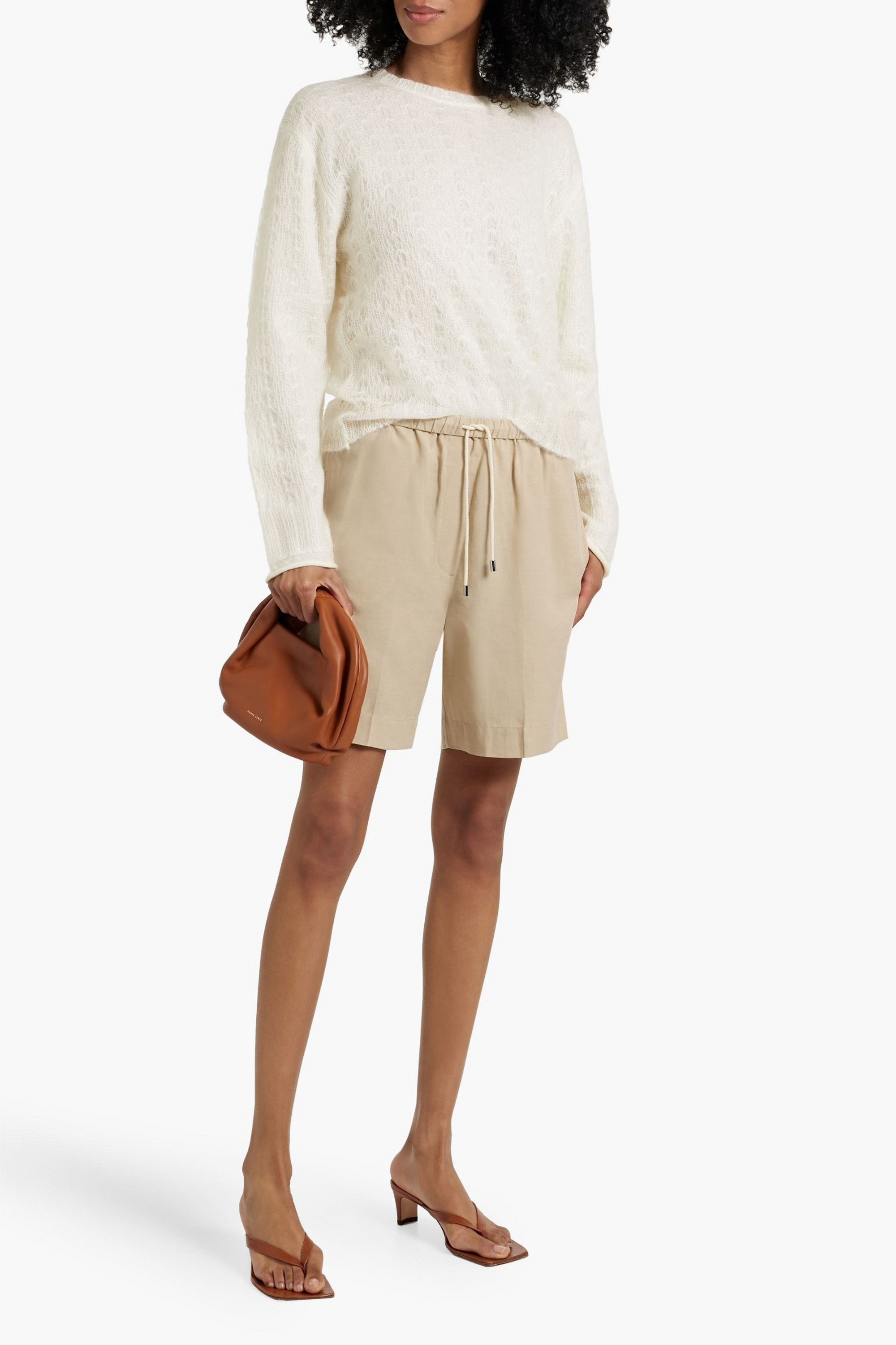 TOTEME TENCEL™ Lyocell and linen-blend shorts