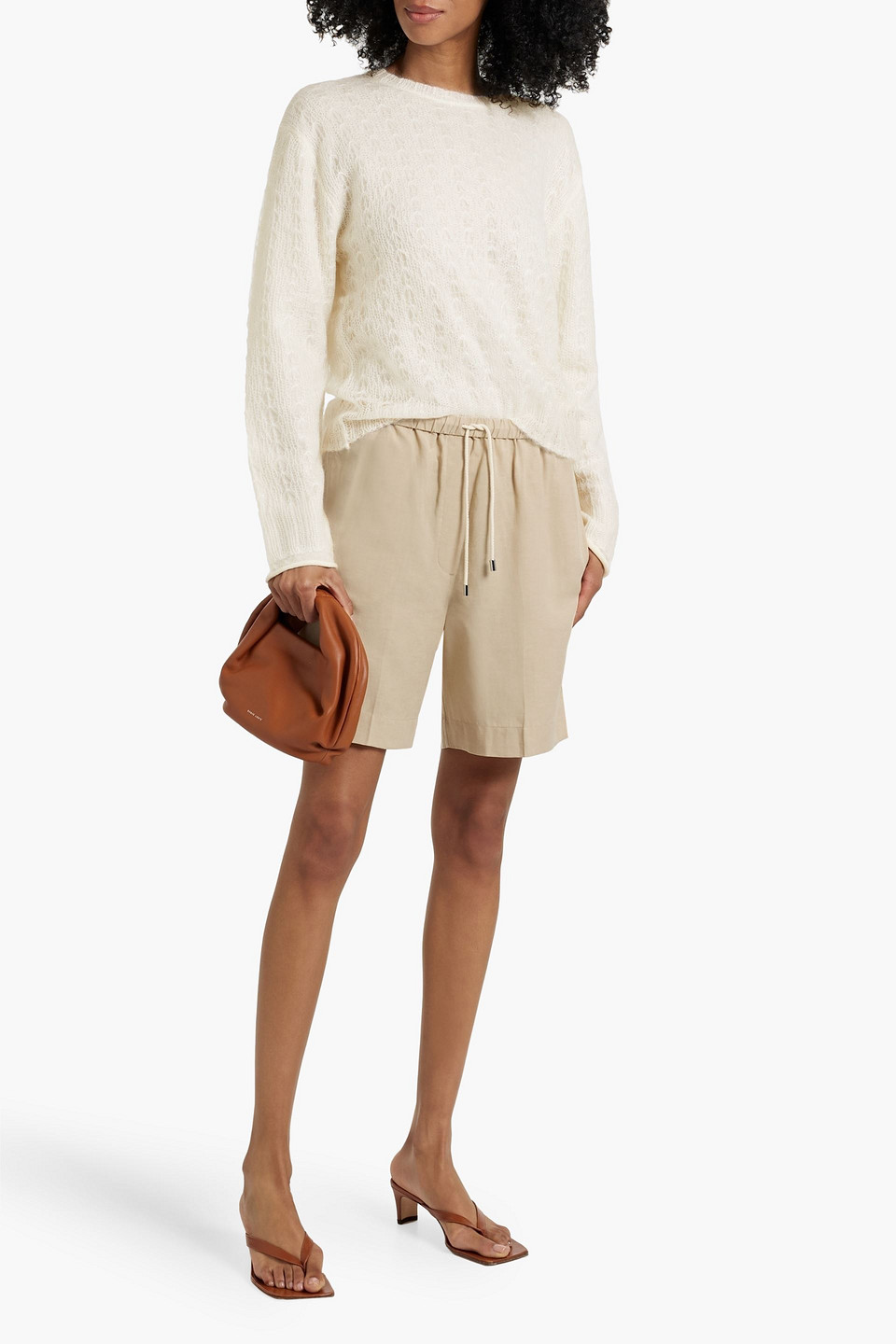 Totême Open-knit Mohair-blend Sweater