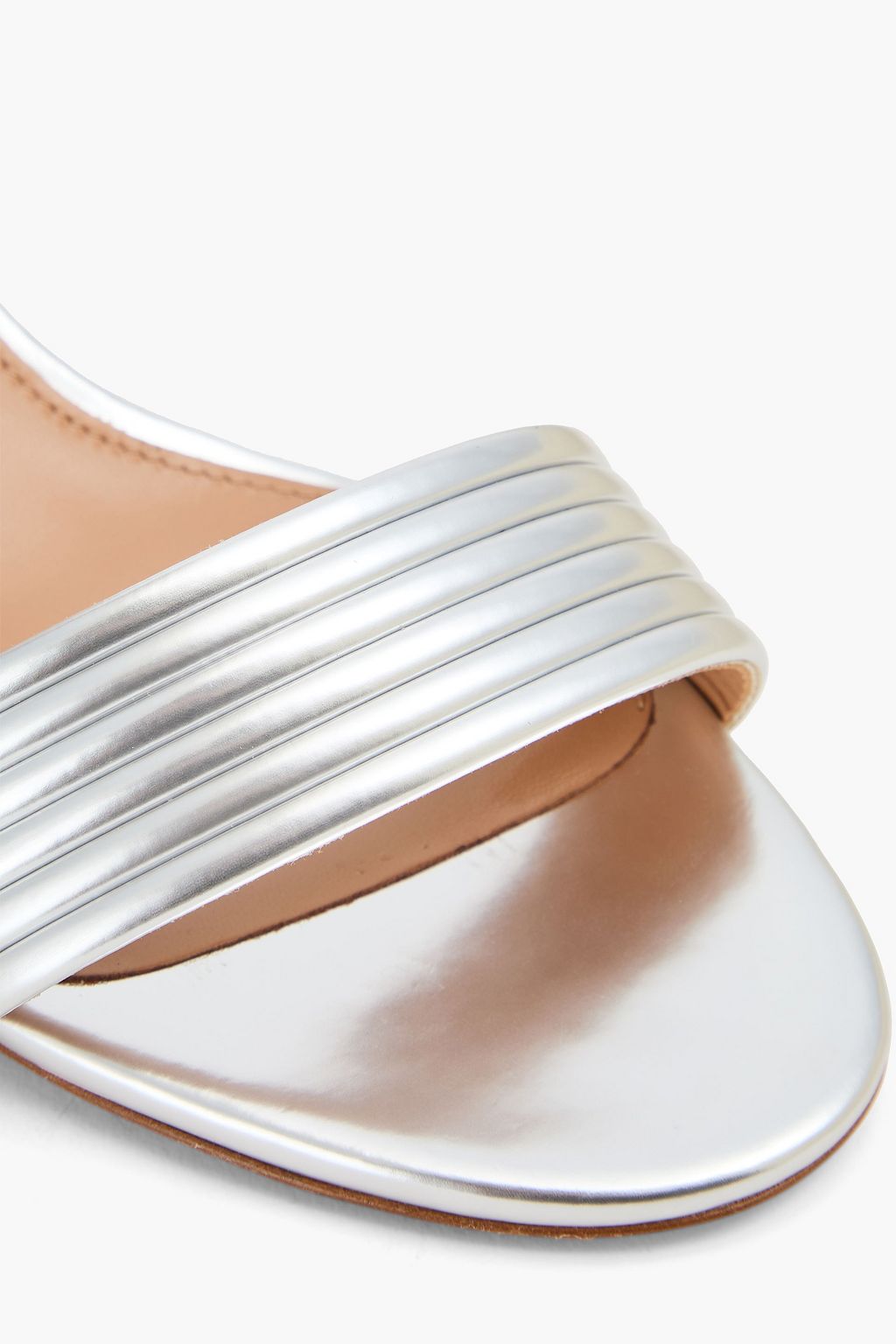 AQUAZZURA 선댄스 메탈릭 샌들