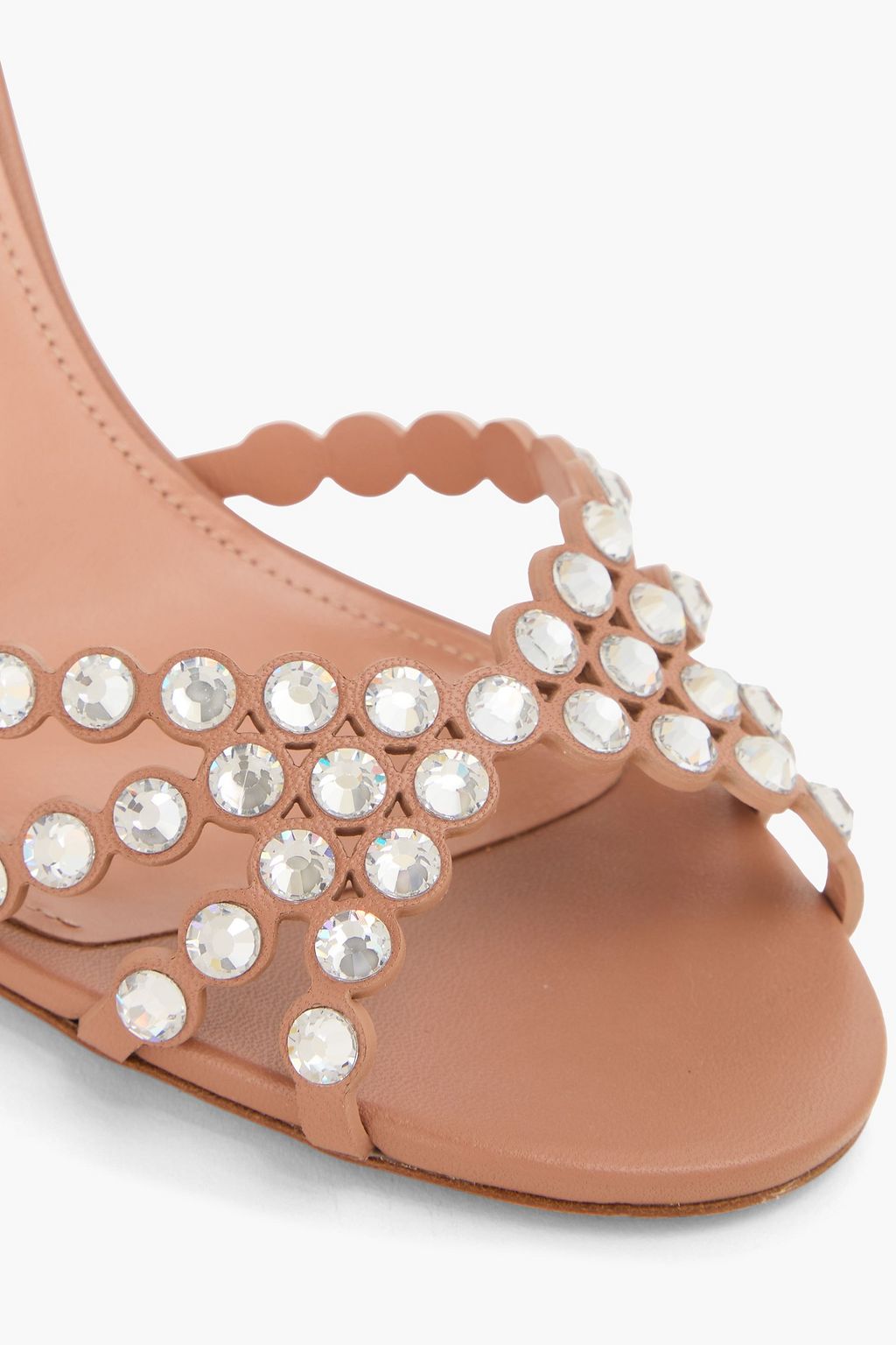AQUAZZURA Tequila crystal-embellished leather sandals
