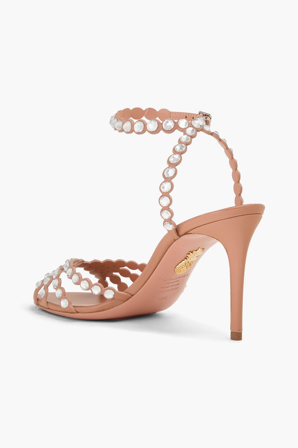 AQUAZZURA Tequila crystal-embellished leather sandals