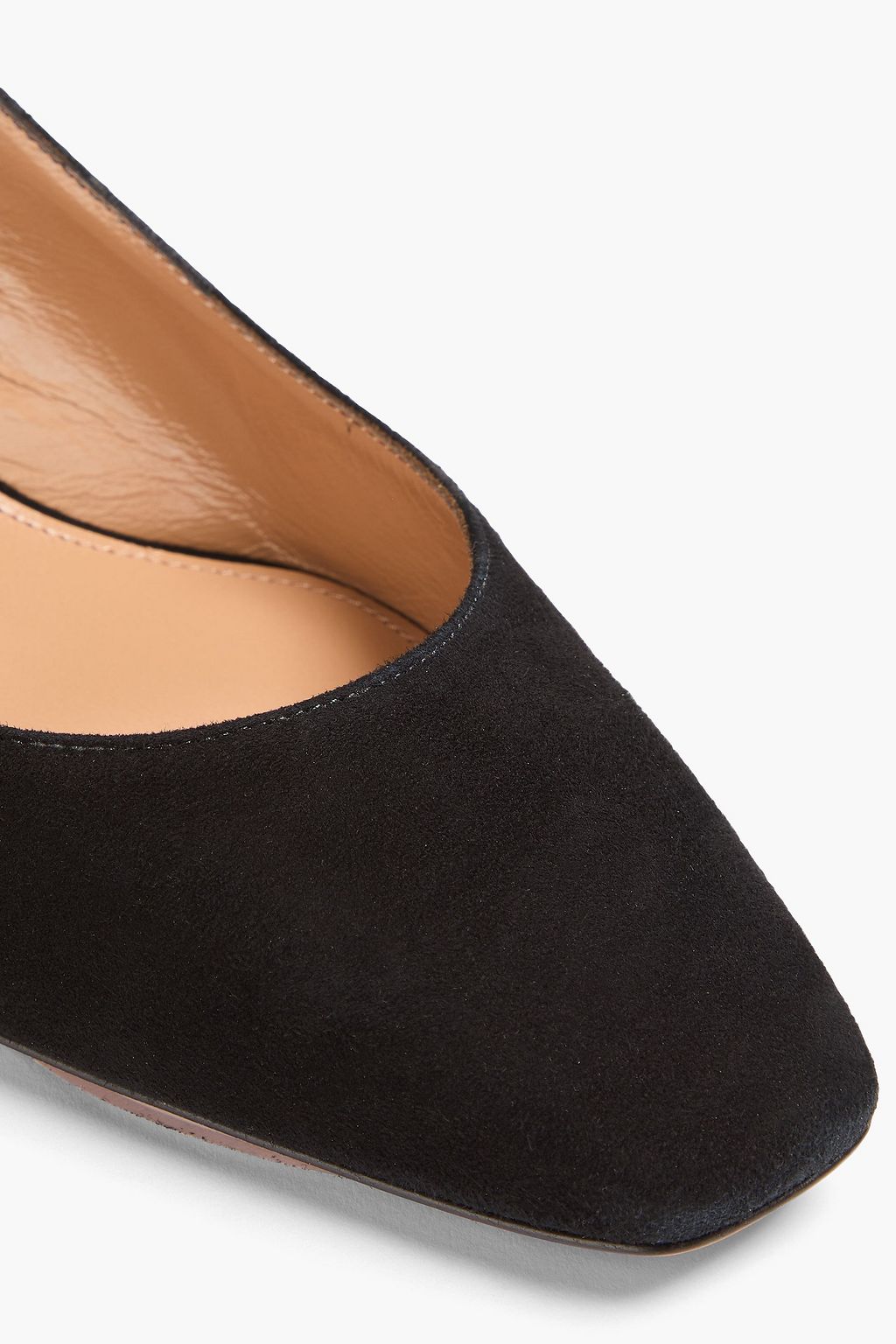 AQUAZZURA Very Bow Tie 35 suede slingback pumps