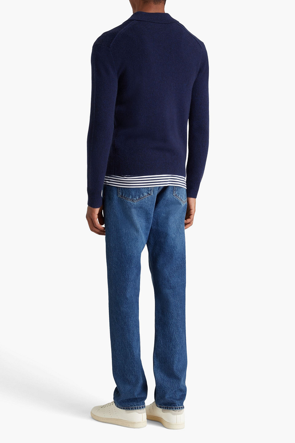Alex Mill Jacob Polo Sweater In Cashmere In Blue