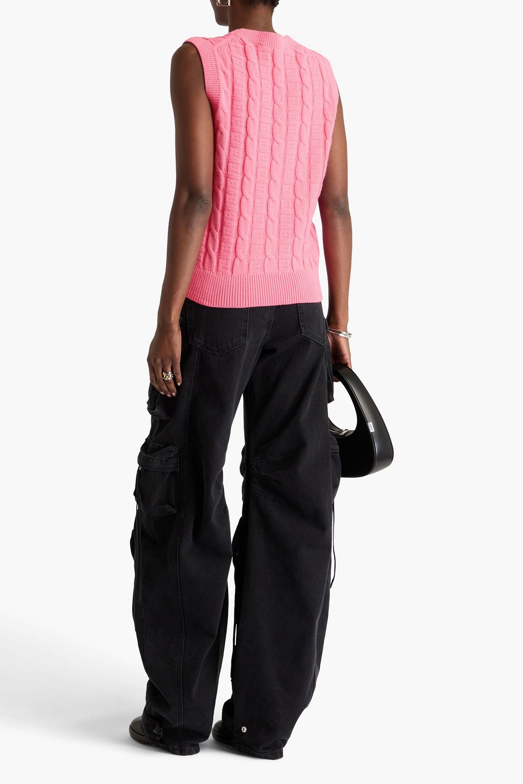 ACNE STUDIOS Weste aus einer Baumwollmischung mit Zopfstrickmuster