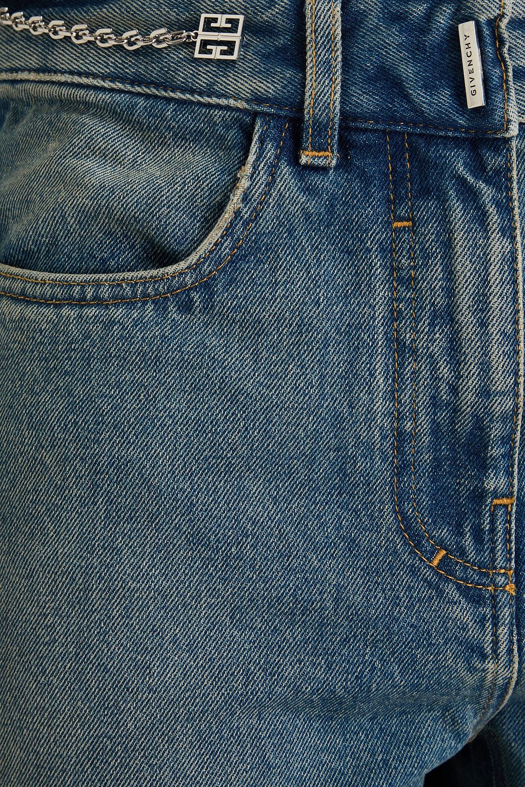 GIVENCHY Faded high-rise bootcut jeans