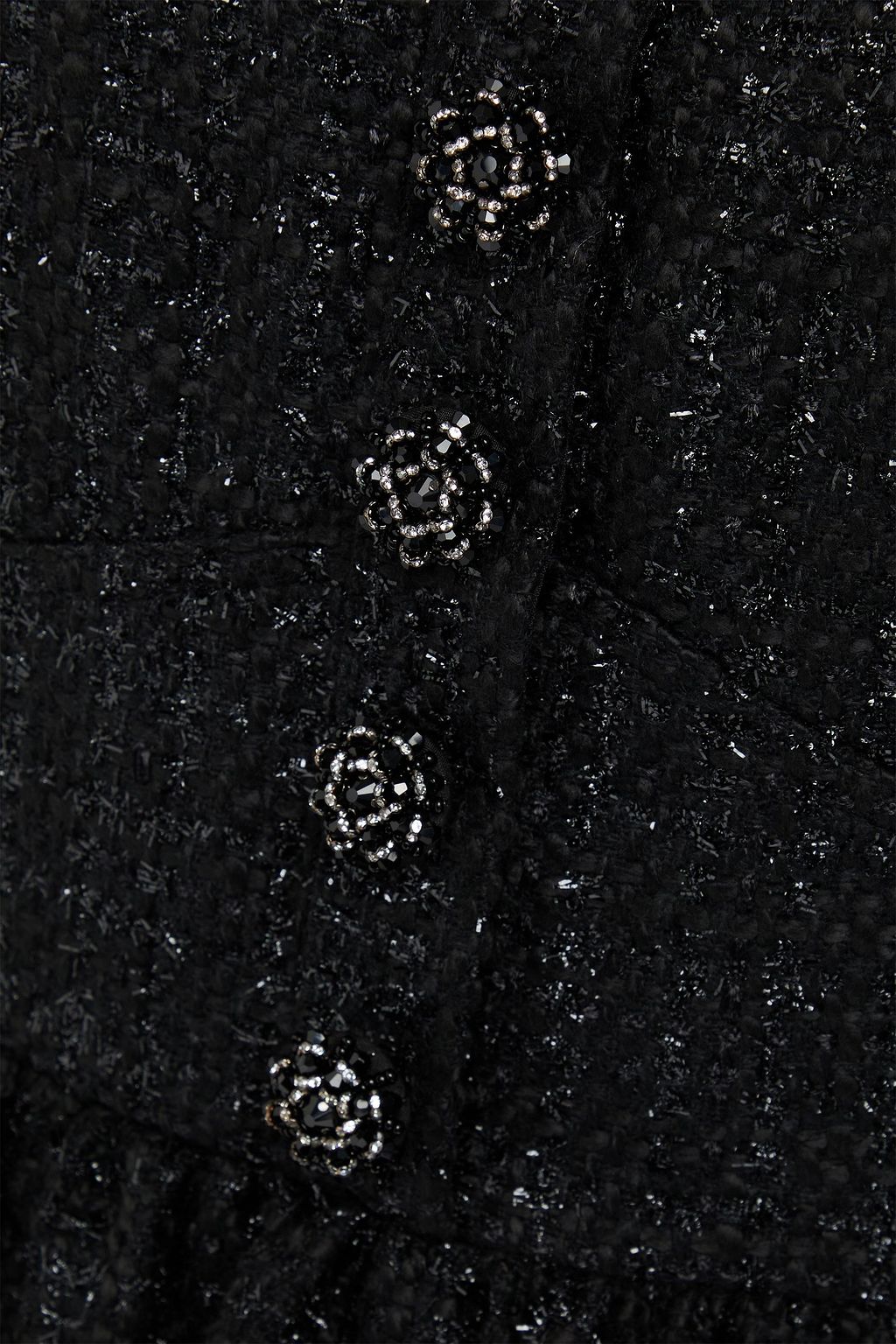 SELF-PORTRAIT Midikleid aus Metallic-Tweed mit Verzierung und Schößchen