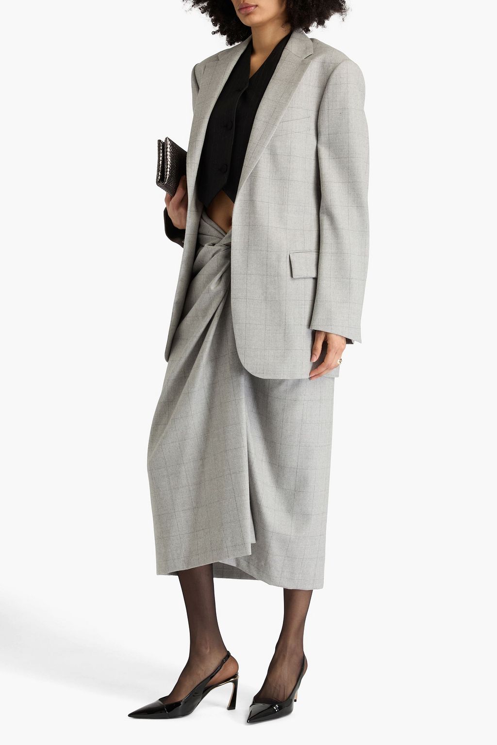 DRIES VAN NOTEN ウールフランネル ブレザー チェック