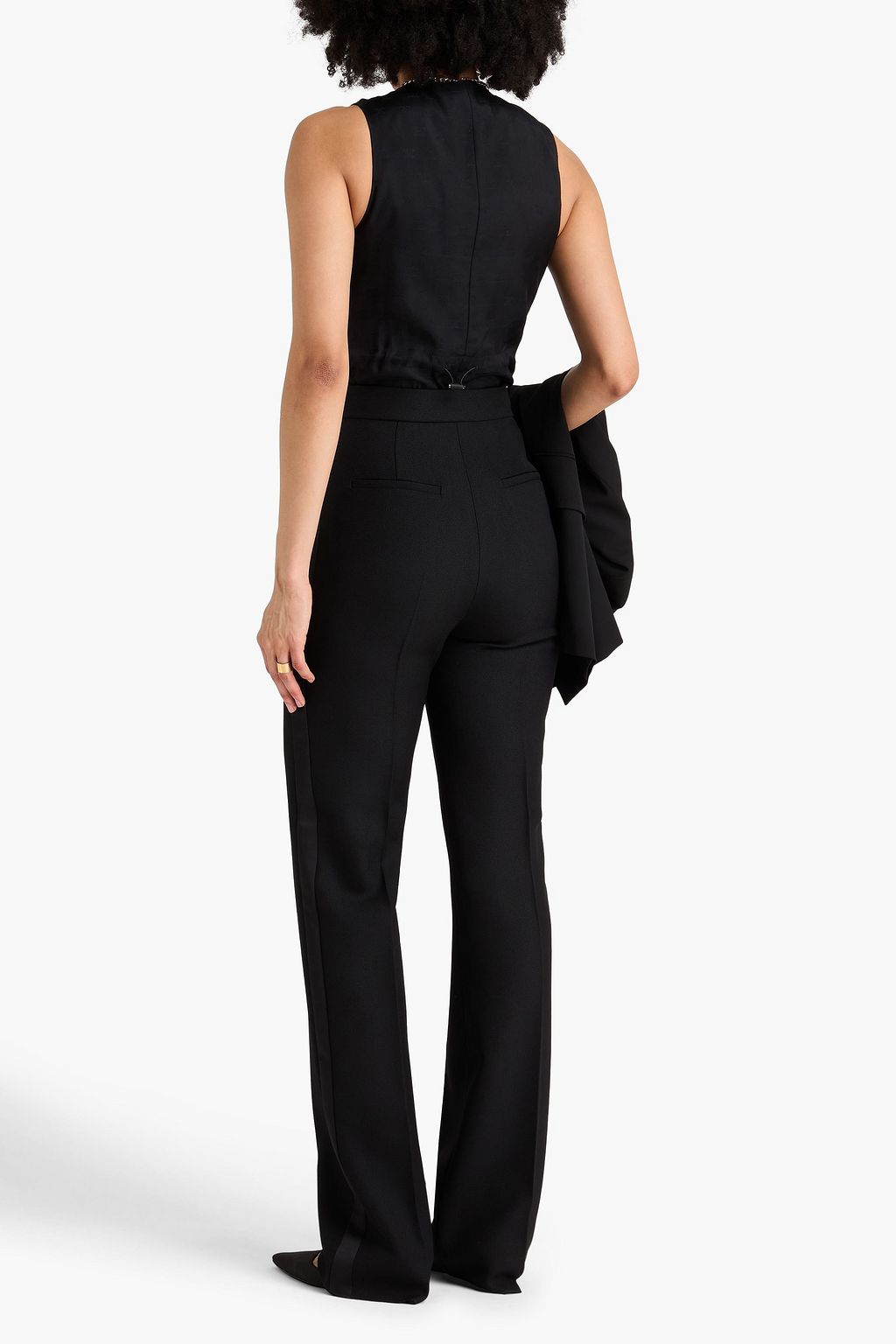 MAX MARA Uccio Hose aus Woll-Canvas mit geradem Bein
