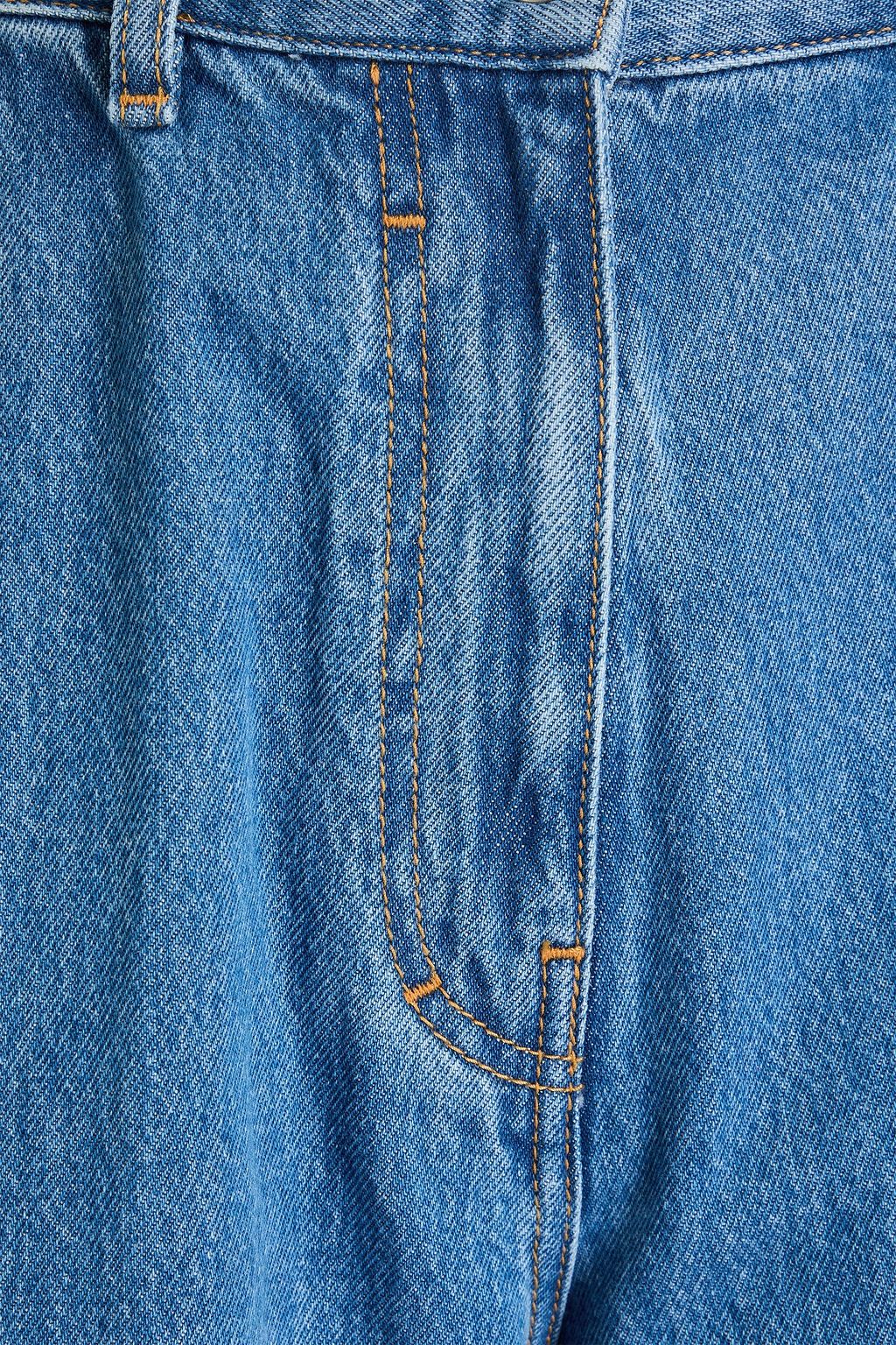 GIVENCHY Pleated high-rise wide-leg jeans