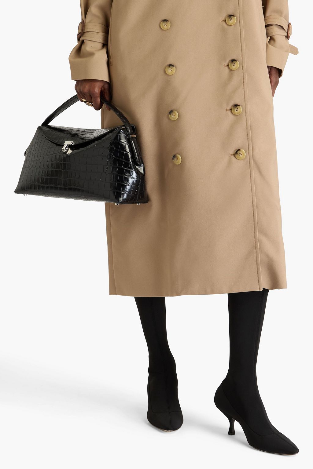 TOTEME T-Lock croc-effect leather tote