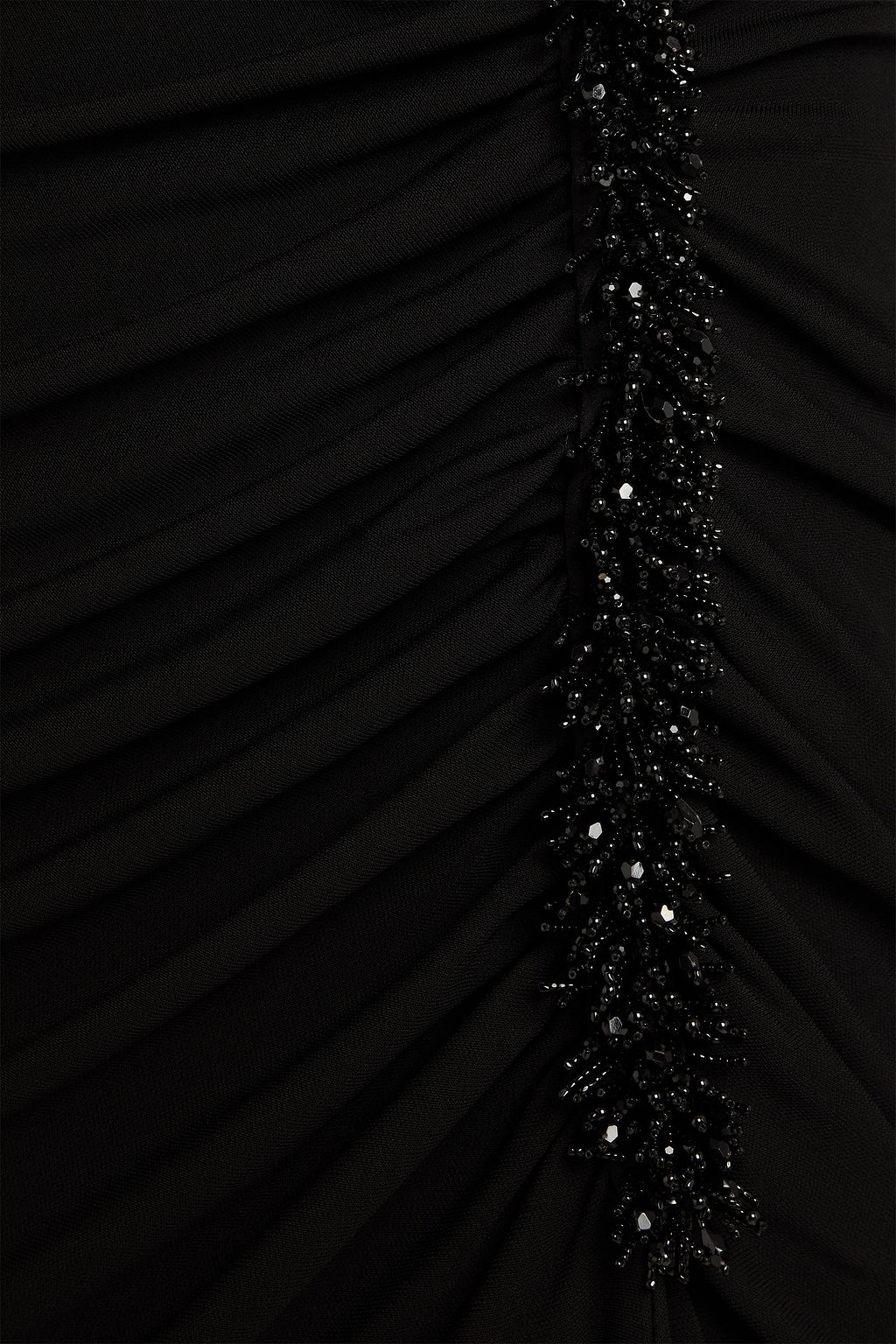 GIVENCHY Bead-embellished ruched jersey maxi dress