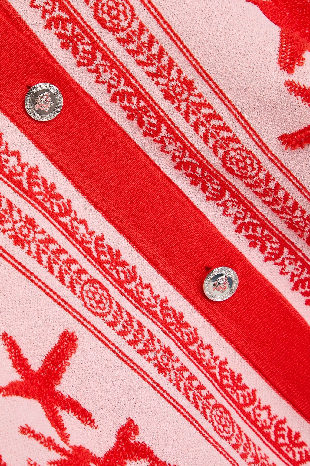 VERSACE كارديغان بحبكة الجاكار
