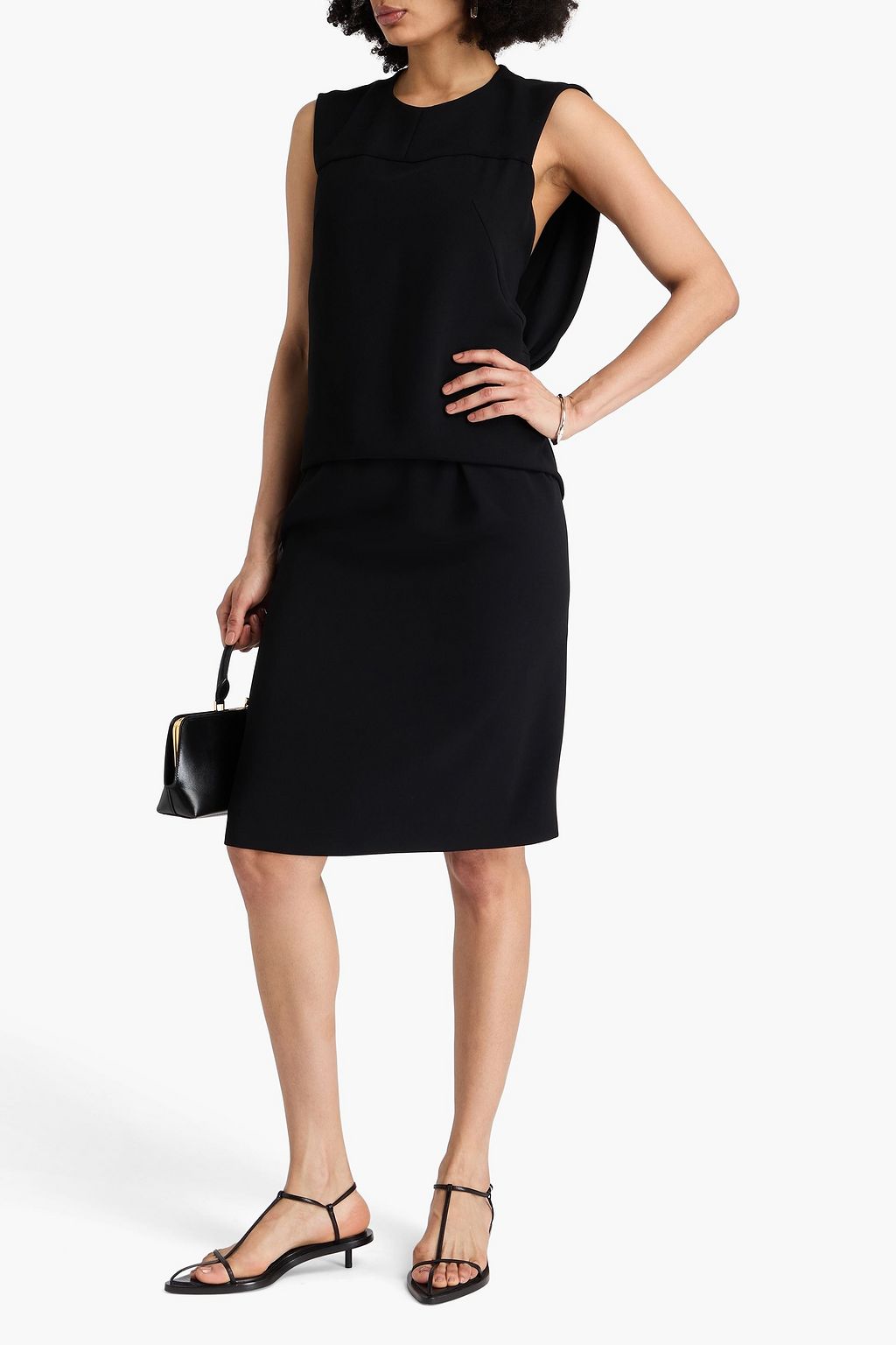 DRIES VAN NOTEN Plissiertes Kleid aus Crêpe