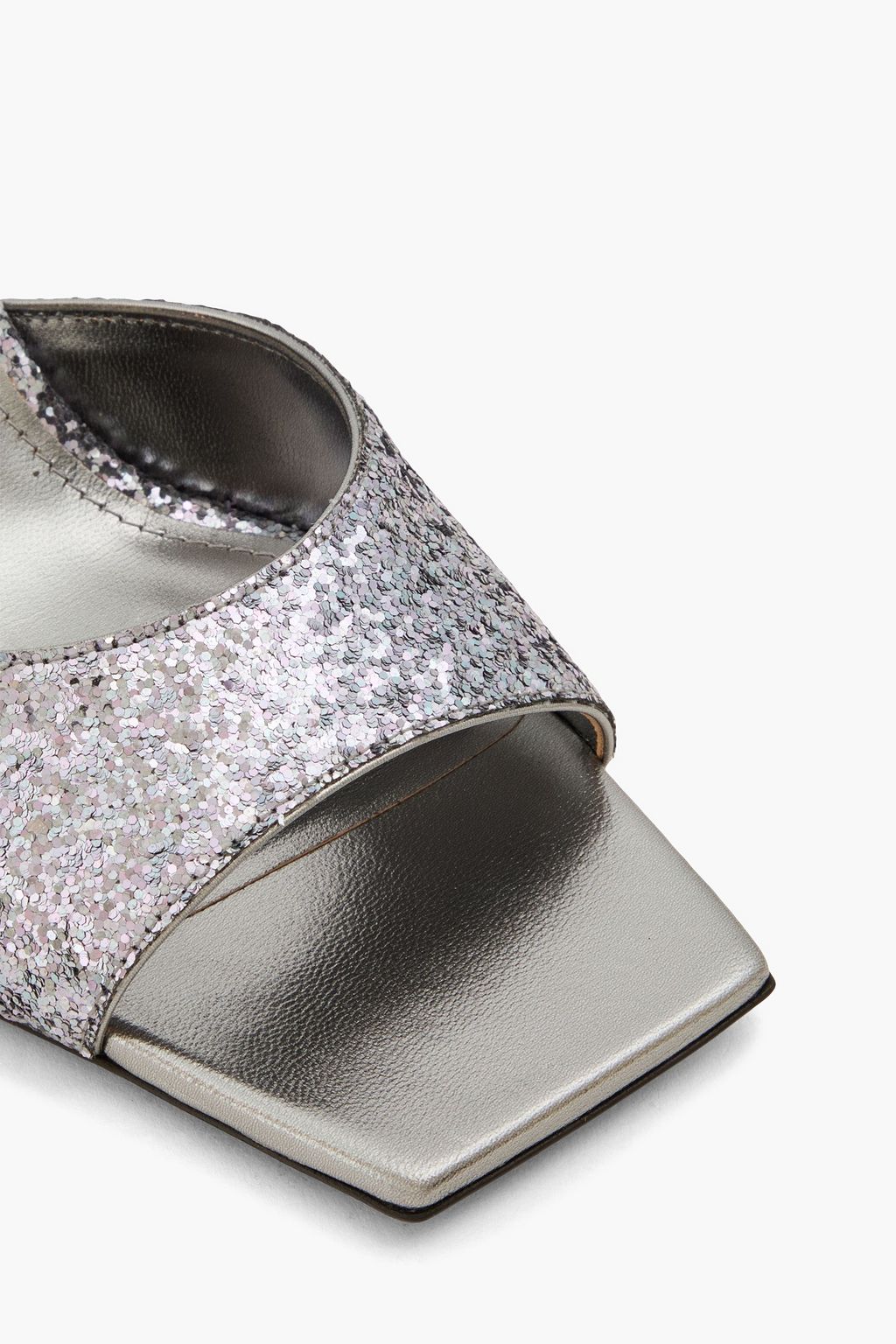 THE ATTICO Devon Mules mit Glitter-Finish