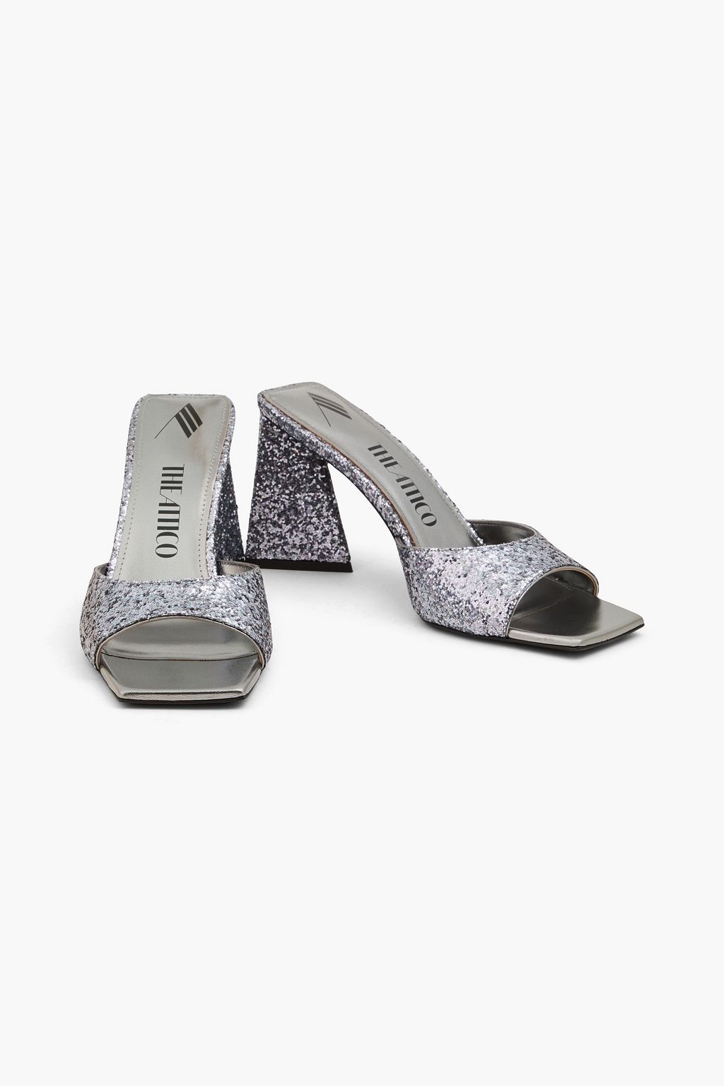 THE ATTICO Devon Mules mit Glitter-Finish