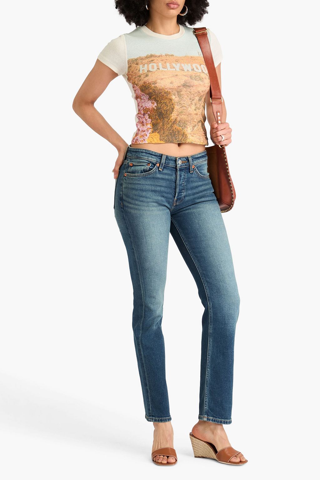 RE/DONE & PAM Anderson tief sitzende Jeans mit schmalem Bein