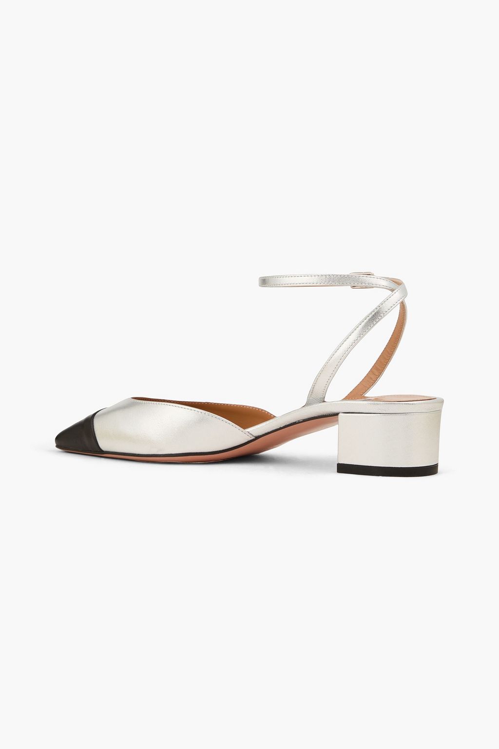 AQUAZZURA French Flirt metallic leather pumps