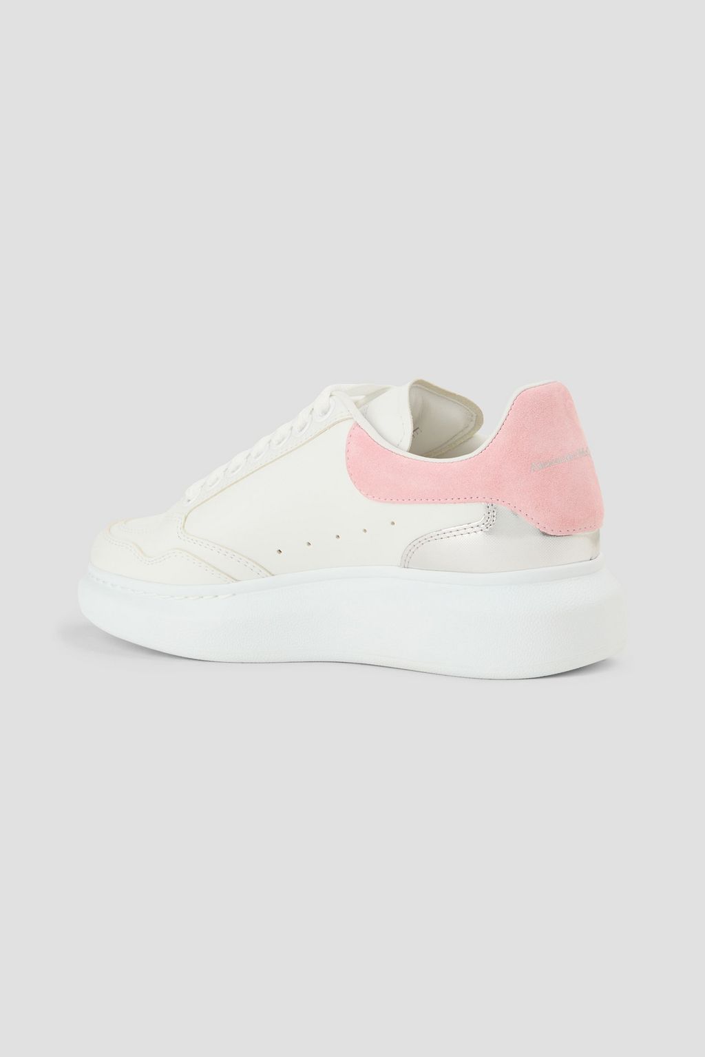 MCQUEEN 메탈릭 가죽 스니커즈