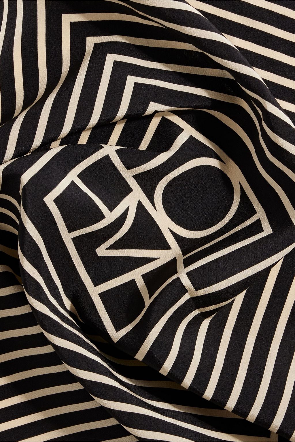 TOTEME Striped silk crepe de chine scarf