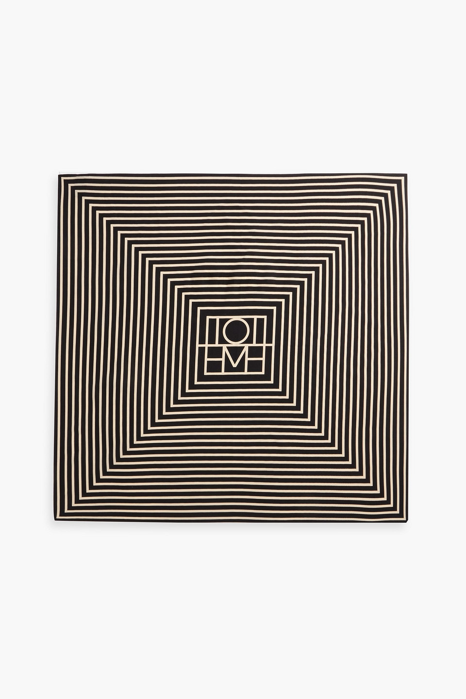 Totême Striped Silk Crepe De Chine Scarf