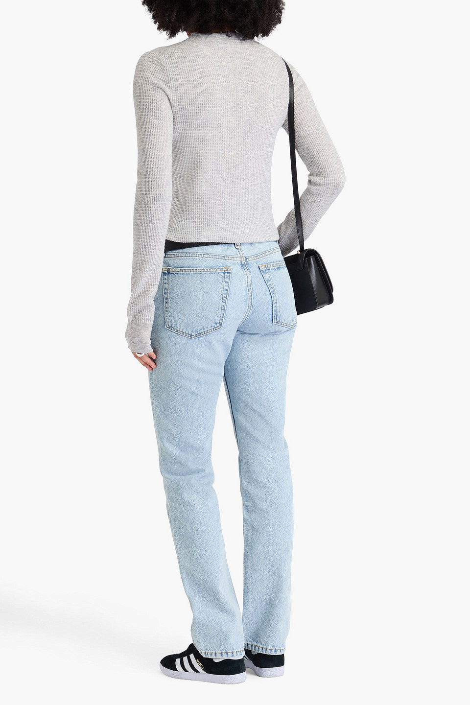  Re/done - Waffle-knit Wool And Cashmere-blend Sweater - Gray - M 