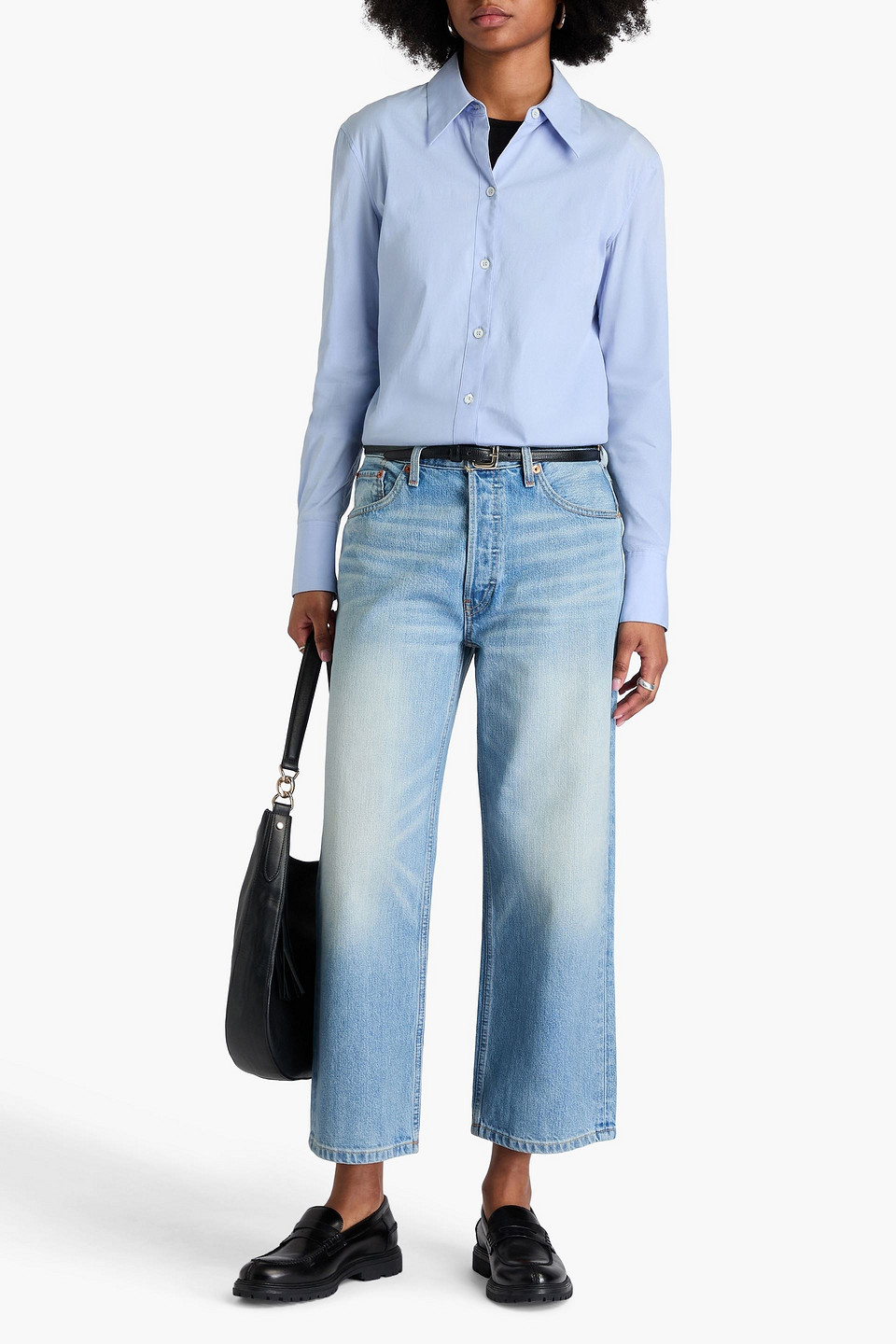  Re/done - Cropped Jeans Mit Weitem Bein - Blau - 24 